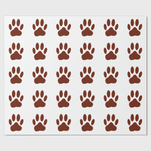 geheftete Felt Dog Paw Print Geschenkpapier (Flach)