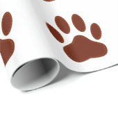 geheftete Felt Dog Paw Print Geschenkpapier (Rolleneckpunkt)