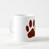 geheftete Felt Dog Paw Print Kaffeetasse (Vorderseite Links)