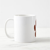 geheftete Felt Dog Paw Print Kaffeetasse (Links)
