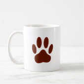 geheftete Felt Dog Paw Print Kaffeetasse (Links)