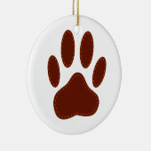 geheftete Felt Dog Paw Print Keramik Ornament (Rechts)