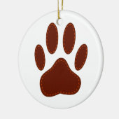 geheftete Felt Dog Paw Print Keramik Ornament (Links)