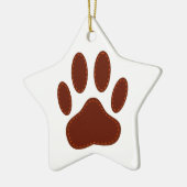 geheftete Felt Dog Paw Print Keramik Ornament (Links)