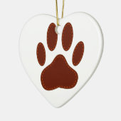 geheftete Felt Dog Paw Print Keramikornament (Links)