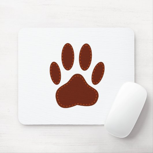 geheftete Felt Dog Paw Print Mousepad (Mit Mouse)