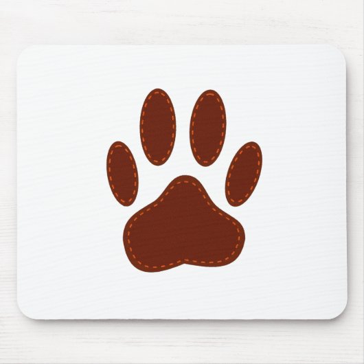 geheftete Felt Dog Paw Print Mousepad (Vorne)