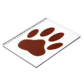 geheftete Felt Dog Paw Print Notizblock (Linke Seite)