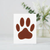 geheftete Felt Dog Paw Print Postkarte (Stehend Vorderseite)