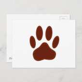 geheftete Felt Dog Paw Print Postkarte (Vorne/Hinten)