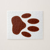 geheftete Felt Dog Paw Print Puzzle (Horizontal)