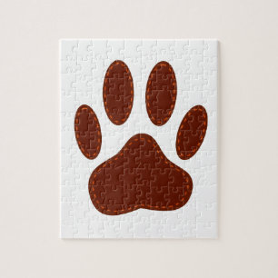 geheftete Felt Dog Paw Print Puzzle