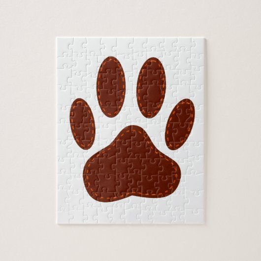 geheftete Felt Dog Paw Print Puzzle (Vertikal)