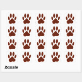 geheftete Felt Dog Paw Print Quadratischer Aufkleber (Blatt)