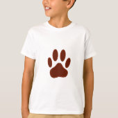 geheftete Felt Dog Paw Print T-Shirt (Vorderseite)