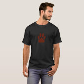 geheftete Felt Dog Paw Print T-Shirt (Vorne ganz)