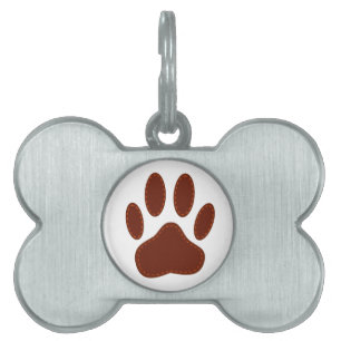 geheftete Felt Dog Paw Print Tiermarke