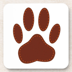 geheftete Felt Dog Paw Print Untersetzer