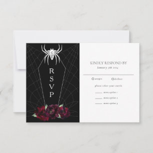 Geheiligte Spinnennetz Sarg Schwarz Weiß  RSVP Karte