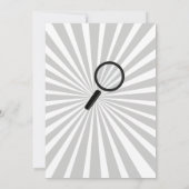 GEHEIM AGENT DETECTIVE CRIME SPY GEBURTSTAG EINLADUNG (Rückseite)