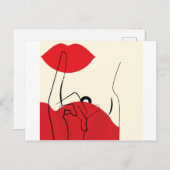 geheim einladungspostkarte (Vorne/Hinten)