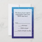 geheim Santa, Blue/Hat RSVP Karte (Rückseite)