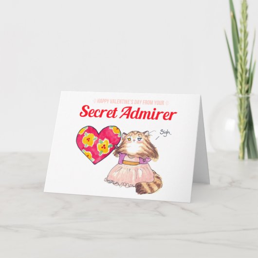 Geheimadmirer valentine feiertagskarte (Vorderseite)