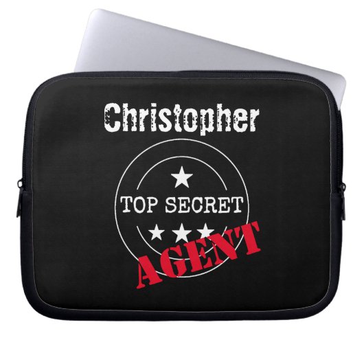 Geheimagent Personalisiert Laptopschutzhülle (Vorderseite)