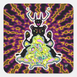 Geheimanatomie eines Raumhamsters v4 Quadratischer Aufkleber