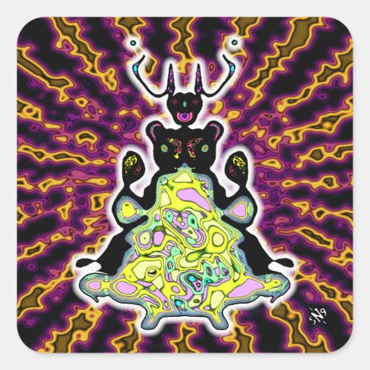 Geheimanatomie eines Raumhamsters v4 Quadratischer Aufkleber (Vorderseite)