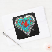 Geheimanatomie eines roten Herzens, v1.1, quadrati Quadratischer Aufkleber (Umschlag)