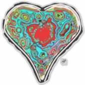 Geheimanatomie eines roten Herzens v1 Aufkleber (Vorderseite)