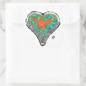 Geheimanatomie eines roten Herzens v2 Quadrat-Aufk Quadratischer Aufkleber (Tasche)