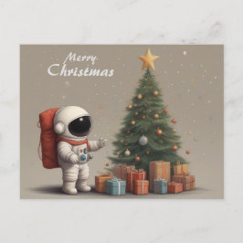 Geheimastronaut Weihnachtsgeschenke unter Weihnach Feiertagspostkarte
