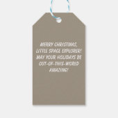 Geheimastronaut Weihnachtsgeschenke unter Weihnach Geschenkanhänger (Rückseite)