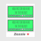 Geheimcode-Aufkleber Aufkleber (Blatt)