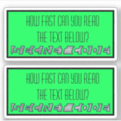 Geheimcode-Aufkleber Aufkleber (Vorderseite)