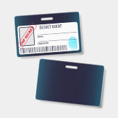 Geheimdienst Agent Detection Spy Mystery Party Ausweis (Front & Back)