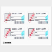 Geheimdienst Agent Detection Spy Mystery Party Rechteckiger Aufkleber (Blatt)