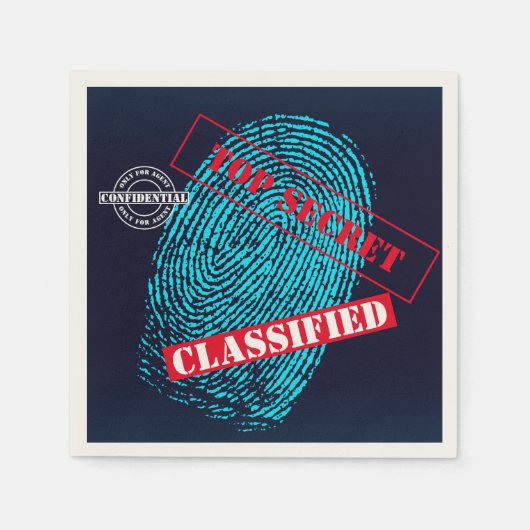 Geheimdienst Agent Detection Spy Mystery Party Serviette (Vorderseite)