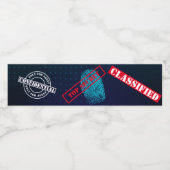 Geheimdienst Agent Detection Spy Mystery Party Wasserflaschenetikett (Einzelnes Label)