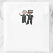 Geheimdienst Ovaler Aufkleber (Tasche)