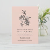 geheime Gartenhochzeit | Blüte Einladung (Stehend Vorderseite)