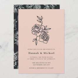 geheime Gartenhochzeit | Blüte Einladung