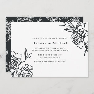 geheime Gartenhochzeit Tinte Einladung