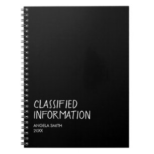Geheime Informationen Notizbuch – Lustiger Dunkler Notizblock