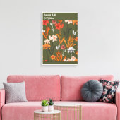 Geheime Lebensdauer von Lilies botanisch Leinwanddruck (Insitu (Wohnzimmer))