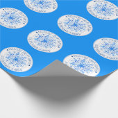 Geheime Lieferung von Weihnachten Schneeflocke Geschenkpapier (Ecke)