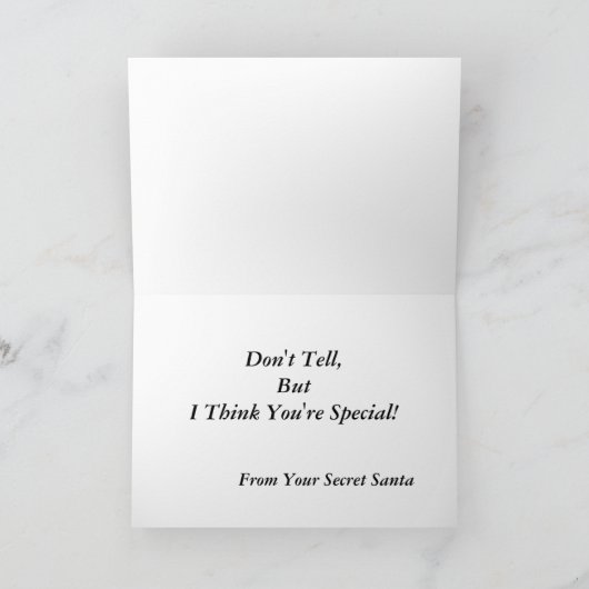 Geheime Sankt Feiertagskarte (Innenseite)