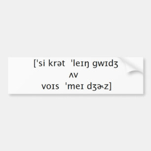 Geheime Sprache Autoaufkleber